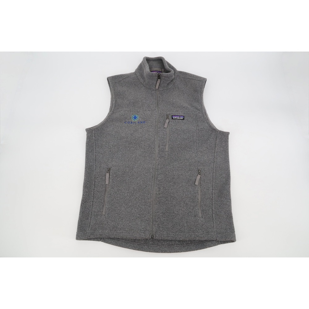 Patagonia Synchilla‎ Vest Mens Medium Gray Fleece Full Zip Sweater 23010